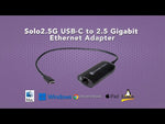 Load and play video in Gallery viewer, Sonnet Solo2.5G USB-C 2.5Gb Ethernet Adapter
