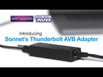 Load and play video in Gallery viewer, Sonnet Thunderbolt AVB Adapter - Compact, Professional Bus-Powered Gigabit Ethernet Adapter With AVB Support For Mac Computers With Thunderbolt Ports
